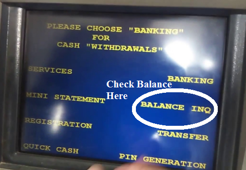 SBI ATM Balance Check