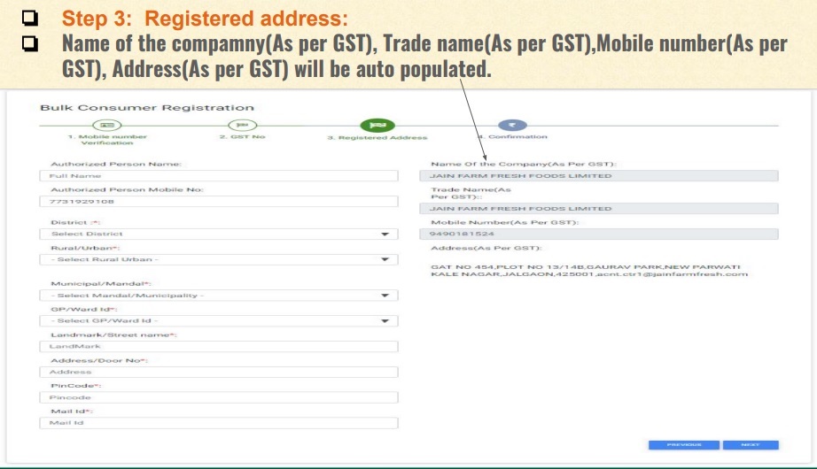 GST Registered Address