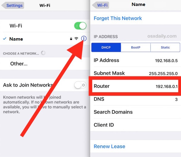Locate SSID On iPhone