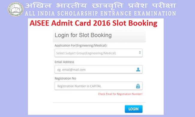 AISEE Admit Card 2016