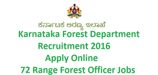 Karnataka Forest Department Recruitment 2016