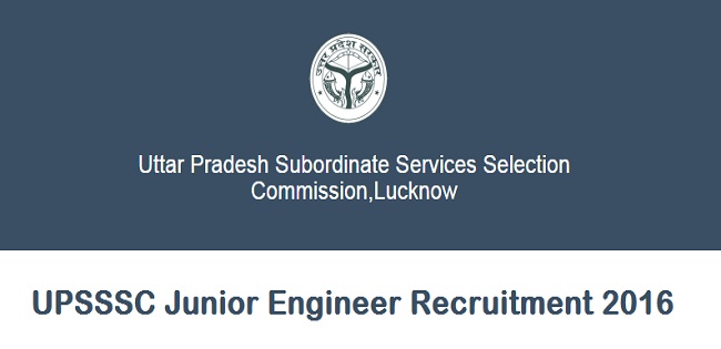 UPSSSC Junior Engineer Notification 2016