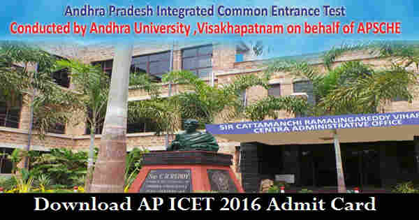 AP ICET Admit Card 2016