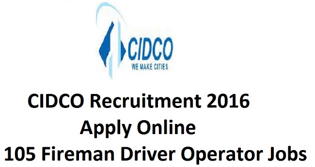CIDCO Recruitment 2016