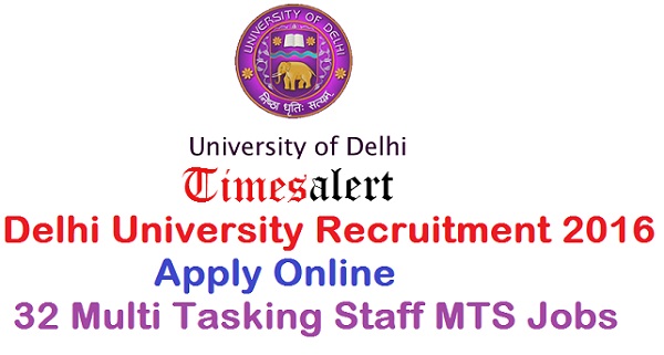Delhi University Recruitment 2016