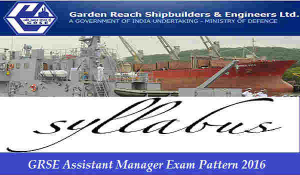 GRSE Assistant Manager Syllabus 2016