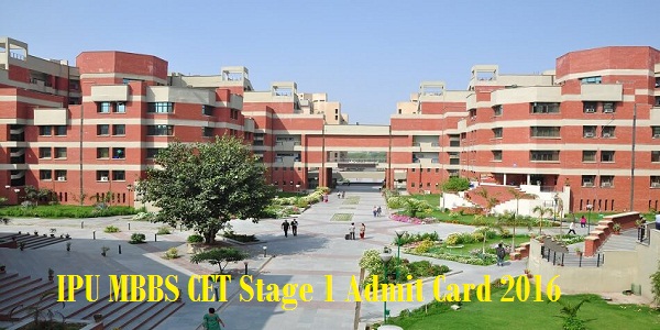IPU CET Admit Card 2016