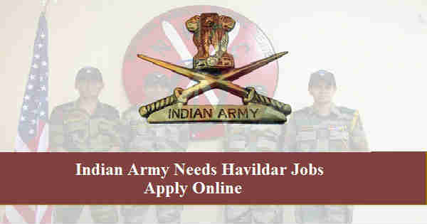 Indian Army Havildar Recruitment 2016