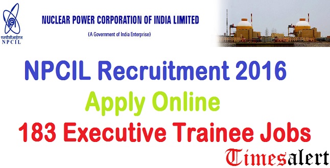 NPCIL Recruitment 2016