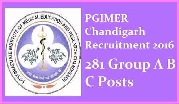 PGIMER Chandigarh Recruitment 2016 PGIMER-Chandigarh-Recruitment-2016