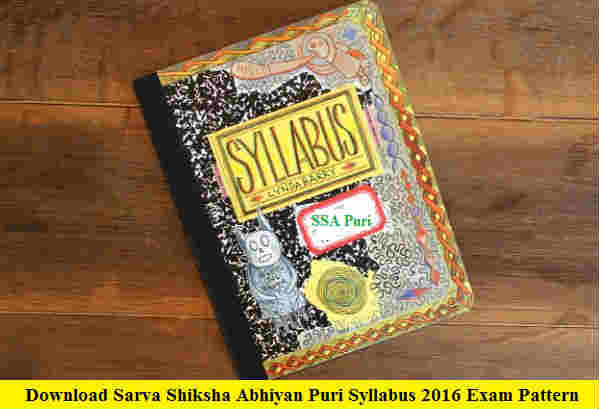 SSA Puri Education Instructor Syllabus 2016