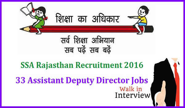 SSA Rajasthan Recruitment 2016 SSA-Rajasthan-Recruitment-2016