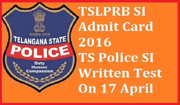 TSLPRB-SI-Admit-Card-2016