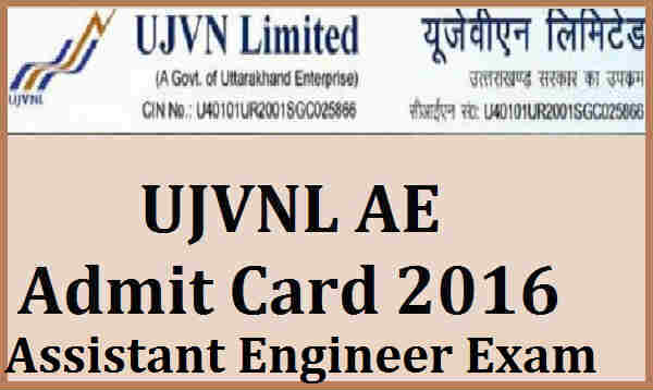 UJVNL AE Admit Card 2016 UJVNL-AE-Admit-Card-2016