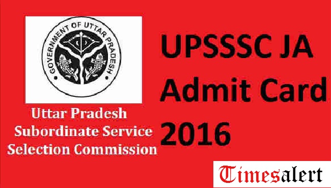 UPSSSC JA Admit Card 2016