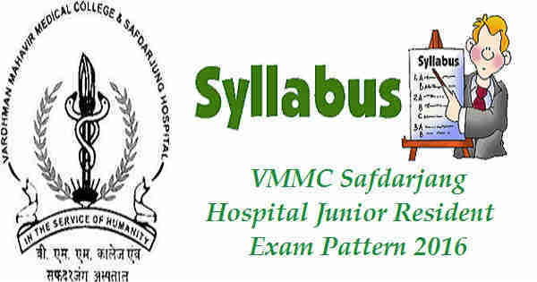 VMMC Junior Resident Syllabus 2016