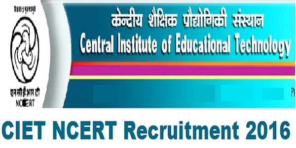 CIET NCERT Recruitment 2016 CIET-NCERT-Recruitment-2016