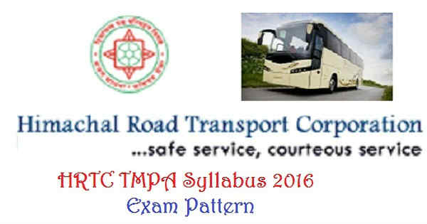 HRTC TMPA Syllabus 2016 HRTC TMPA Syllabus 2016