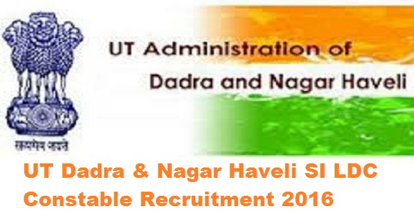 UT Dadra Nagar Haveli Recruitment 2016 UT Dadra Nagar Haveli Recruitment 2016