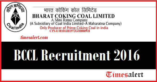 BCCL Recruitment 2016 BCCL Recruitment 2016
