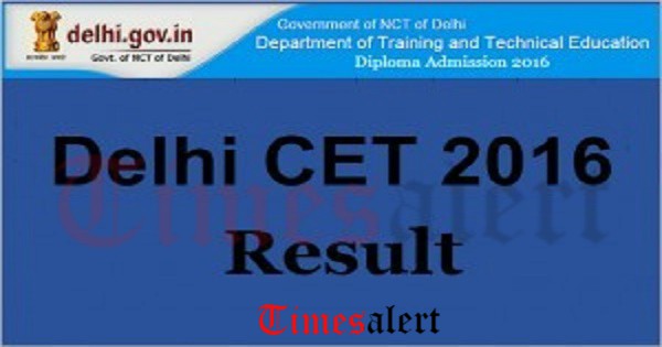 Delhi CET Polytechnic Results 2016