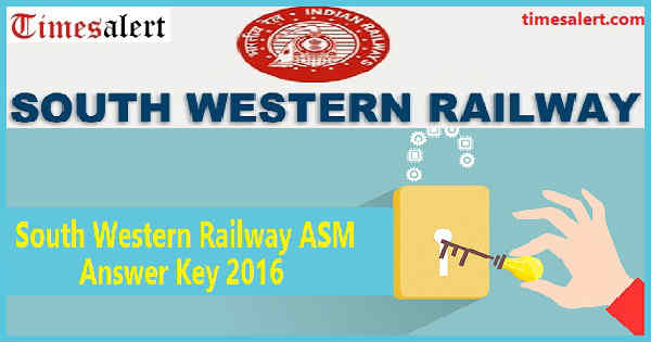 South Western Railway ASM Answer Key 2016 South Western Railway ASM Answer Key 2016