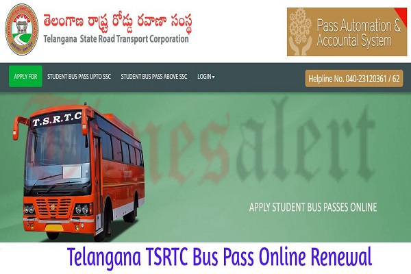 Telangana TSRTC Bus Pass Renewal 