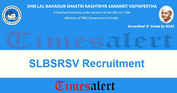 SLBSRSV Recruitment