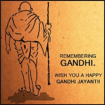 Happy Gandhi Jayanti whatsapp Dp