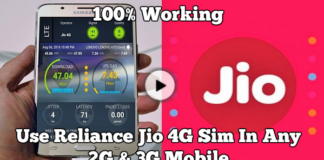 Use Reliance Jio 4G Sim in 3g Mobile