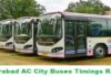 Hyderabad AC City Buses Timings Routes