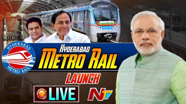 Hyderabad Metro Rail Launch Photos Live Video Updates