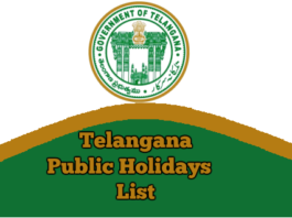 Telangana Public Holidays List