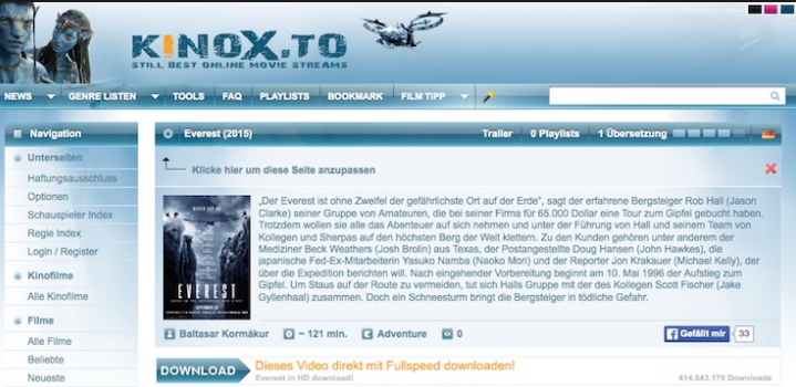 Kinox Proxy and Unblocked Mirror sites