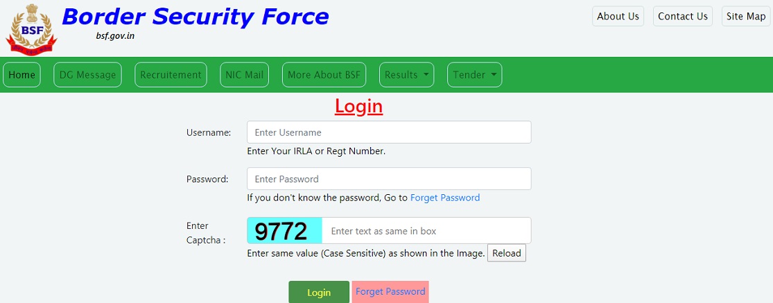 BSF Pay Slip Login