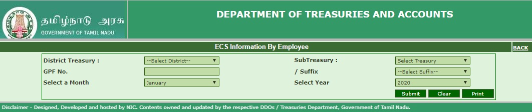 TN Treasury ECS status