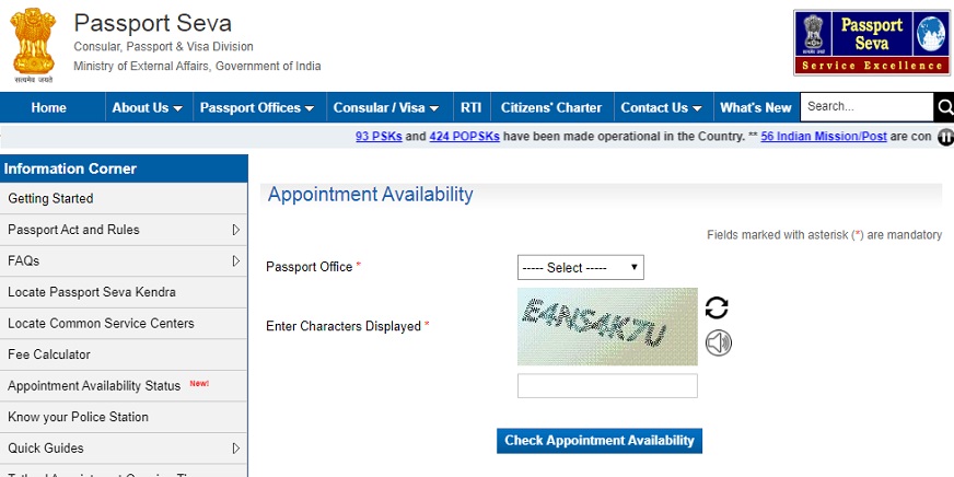 Passport Seva Portal Registration, Application Form & Slot Booking