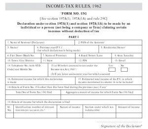 Form 15G Download - How to fill 15 G form online And Submit