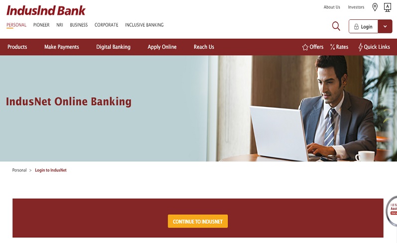 IndusInd Net Banking