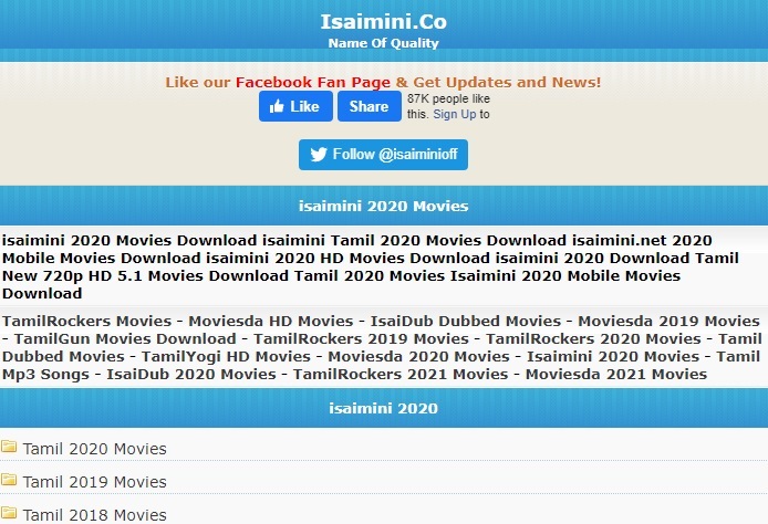 Isaimini 2023 Movies Download Tamil, Telugu & Hindi Movies