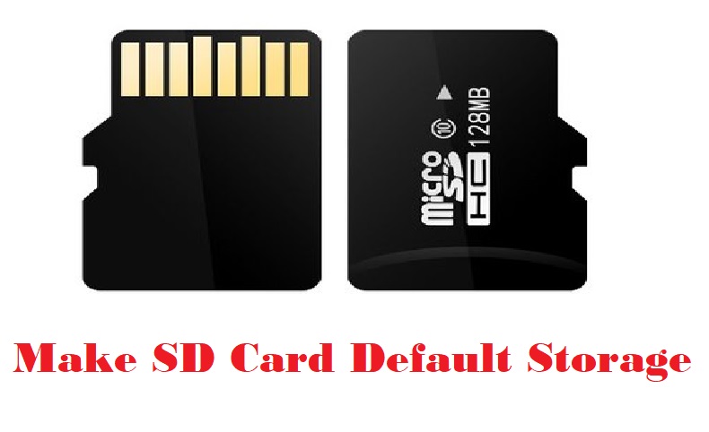 how to make my sd card default storage