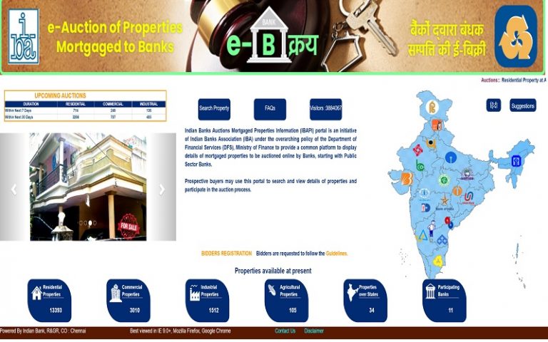IBAPI Property Auction @ ibapi.in – How to Search Property Bank E-auction Online