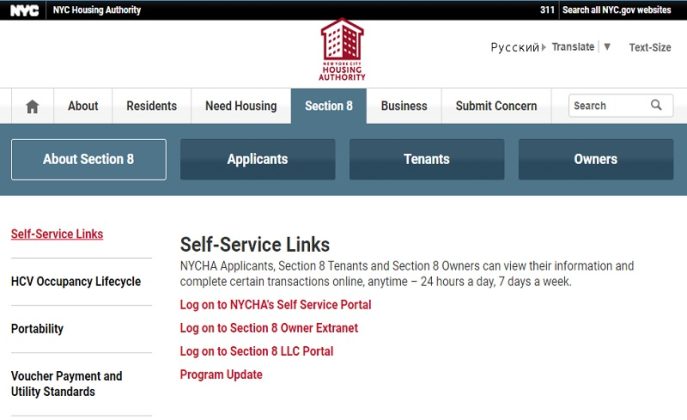 NYCHA Self Service Portal Login - Nycha Section 8 Login Portal