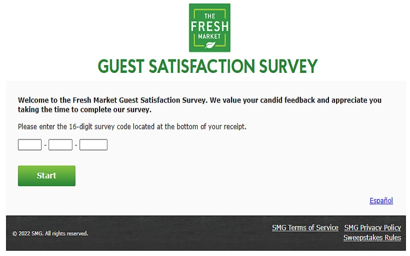 Fresh Market Survey Page