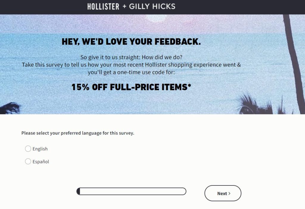 Hollister Survey