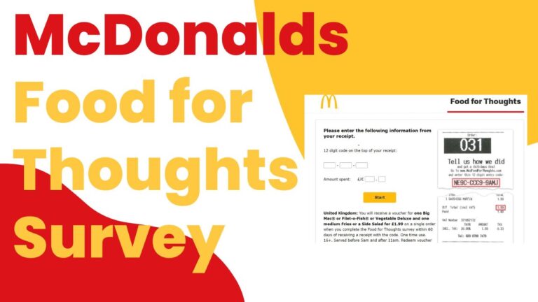 McDonalds Food for Thoughts Survey 2023 – mcdfoodforthoughts.com Free Meal