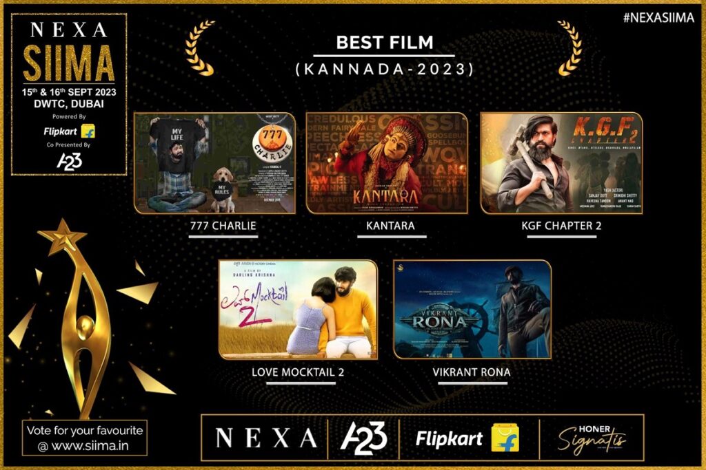 Kannada SIIMA Awards 2023 Nominations