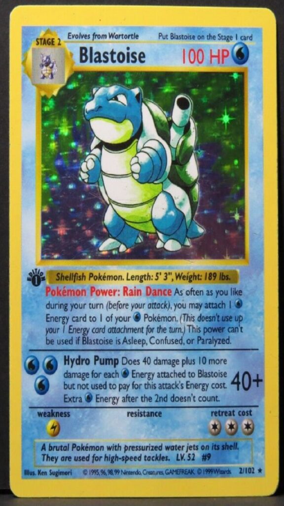 Blastoise 1st Edition Shadowless